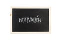 Motivacion motivation word write in chalk on a blackboard Royalty Free Stock Photo