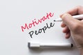 Motivate people written on whiteboard Royalty Free Stock Photo