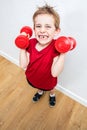 Motivated bad boy with loose tooth and attitude showing effort Royalty Free Stock Photo