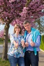 Motivated positive senior couple giving thumbs up. Royalty Free Stock Photo