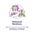 Motivated workforce concept icon Royalty Free Stock Photo