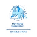 Motivated workforce turquoise concept icon Royalty Free Stock Photo