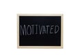 MOTIVATED written with white chalk on blackboard Royalty Free Stock Photo