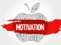 MOTIVATION apple word cloud Royalty Free Stock Photo