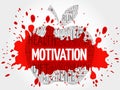MOTIVATION apple word cloud Royalty Free Stock Photo
