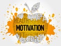 MOTIVATION apple word cloud Royalty Free Stock Photo