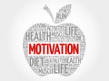 MOTIVATION apple word cloud Royalty Free Stock Photo