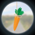 Motivation carrot shows you the way. Royalty Free Stock Photo