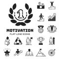 Motivation concept chart icon business strategy development design and management leadership teamwork growth career idea Royalty Free Stock Photo