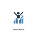 Motivation concept 2 colored icon