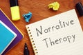 Motivation concept meaning Narrative Therapy with sign on the sheet Royalty Free Stock Photo