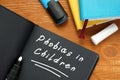 Motivation concept meaning Phobias in Children with sign on the page