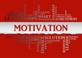 Motivation concept related words in tag cloud Royalty Free Stock Photo