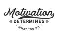 Motivation determines what you do