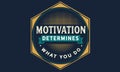 Motivation determines what you do