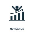 Motivation flat icon. Colored element sign from marketing collection. Flat Motivation icon sign for web design Royalty Free Stock Photo