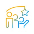 Motivation gradient linear vector icon Royalty Free Stock Photo