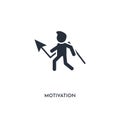 Motivation icon. simple element illustration. isolated trendy filled motivation icon on white background. can be used for web,