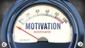 Motivation and Incentive Meter that hits less than zero, very low level of motivation ,3d illustration Royalty Free Stock Photo