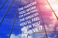 Motivation inspirational quotes typographic on photo.  Success positive poster Royalty Free Stock Photo