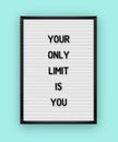 Motivation letterboard quote Royalty Free Stock Photo