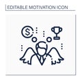 Motivation line icon