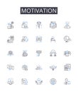 Motivation line icons collection. Bargain, Deals, Discounts, Cheap, Affordable, Markdown, Clearance vector and linear