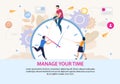 Motivation Poster with Manage Your Time Lettering