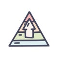 motivation pyramid color vector doodle simple icon