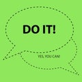 Motivation slogan, just do it. Shia LaBeouf motivational speech. Abstract background vector illustr