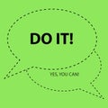 Motivation slogan, just do it. Shia LaBeouf motivational speech. Abstract background vector illustr Royalty Free Stock Photo