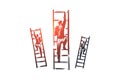 Motivation, stairs, success, career, goal concept. Hand drawn isolated vector.