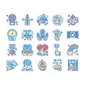 motivation succes challenge icons hand drawn