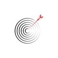 Motivation, target, darts, arrow 2 colored line icon. Simple colored hand drawn element of illustration. target, darts, arrow