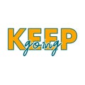 Motivation typography for Tshirt design featuring Keep Going, Royalty Free Stock Photo