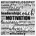 MOTIVATION word cloud collage, coaching concept background Royalty Free Stock Photo