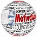 Motivation Word Globe Open Door Opportunity Achieve Inspiration