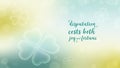 Motivational background image with clovers message about disputation Royalty Free Stock Photo