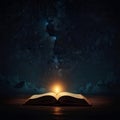 Motivational book cover background, The Elemental Sphere of Knowledge. Royalty Free Stock Photo
