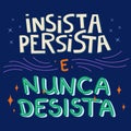 Motivational Colorful Illustration in Brazilian Portuguese