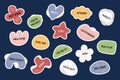 Motivational and encouraging stickers pack. Good job, great, well done, excellent. School reward labels, encouragement