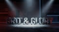 Motivational Grit and Glory 3D typography Royalty Free Stock Photo