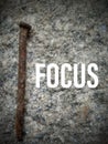 Motivational image with a word - FOCUS.