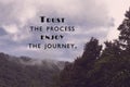 Motivational quote with blurred background of forest with vintage filter Royalty Free Stock Photo