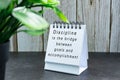 Motivational and inspirational quote with phrase on white stand paper Royalty Free Stock Photo