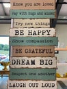 Motivational or inspirational signs