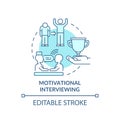 Motivational interviewing concept icon