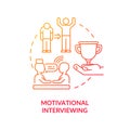 Motivational interviewing concept icon