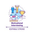 Motivational interviewing concept icon