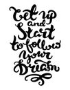 Motivational lettering poster